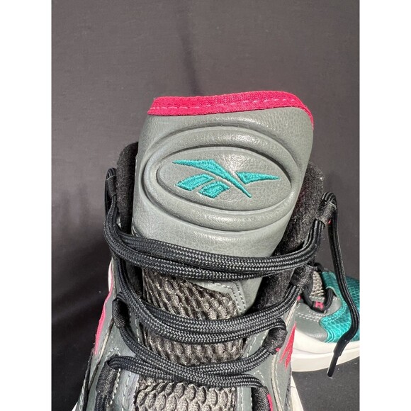 Reebok Question Mid Leather Iverson Gray/Teal/Pink Basketball M41519 Size 7 main image 4